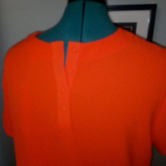 Catherine Malandrino Bright Orange Blouse Sz L NWT - Picture 7 of 12